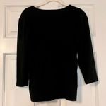 Jones New York 3/4 Sleeves Embellishment At Shoulder Black Shirt Photo 5