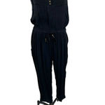 Anthropologie  Hei Hei Taj Jumpsuit Sleeveless Open Back Crochet Black Size Small Photo 4