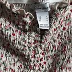 Revamped Pink and White Puff Sleeve Smocked Crop Top Photo 2