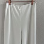 Lulus White Wide Leg Side Slit Split Leg Pants Back Zip Lined Small Photo 3