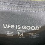 Life is Good Women Navy Rainbow Tie Dyed Flower Graphics S/S Crusher Tee Size M Photo 7