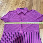 G/Fore Pink Mixed Stripe Golf Athletic Polo Shirt Size Medium Photo 6