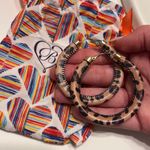 Brighton Cheetah Hoop Earrings Photo 0