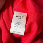 Seed Heritage Print Frills linen Blend Dress Red Size 10 Photo 5