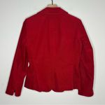 Talbots Sz 12P Petite Red Corduroy Blazer with Gold Horse Bit & Buttons Preppy Photo 5
