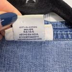 Faded Glory Vintage  Blue Denim Buttoned Top V-neck Short Cap Sleeves 22W/24W Photo 5