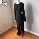 Lulus  Flawless Esteem Black Long Sleeve Cutout Column Maxi Dress Size Small Photo 4