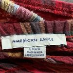 American Eagle Top Plaid Halter Crop Large Festival Stretch Corset Photo 2