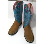 Ariat New NWT NIB Western Boots Womens 10 Elko Chestnut Basin Blue Pink Brown Photo 2