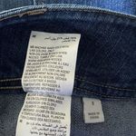 Style & Co SZ 8 Denim Jean Maxi Ankle Skirt Button-Up Stretch Sultan Blue Slit Photo 5