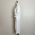 Free People Beach White Tie Waist Midi Dress, Sz Small Photo 5