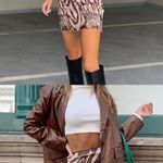 Tasha Polizzi Brown Zebra Print Skirt SZ 10 Photo 7