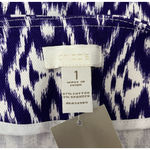 Chico's  Blazer Womens Medium Crocus Purple White Tribal Ikat Print Office‎ Casual Photo 6