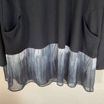 LOGO By Lori Goldstein LOGO Lori Goldstein Large Black Tunic Sweater Dress With Pockets Photo 2