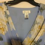 Kate and Lilly size 8 blue and yellow floral maxi dress with puff sleeves Photo 2