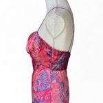 Saloni Floral Pink floral silk mimi Maxi Dress wedding guest sleeveless feminine Size 4 Photo 7