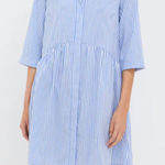 Tuckernuck Blue Stripe Royal Shirt Dress Size S Photo 0