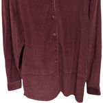 J. Jill Vintage Corduroy Shirt Jacket 100% Cotton Cranberry Purple Oversized XL Photo 2