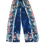 Johnny Was NWT Annia Pant in Blue Floral Lightweight Wrap Tie Wide Leg Pants XS Photo 1