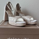 Pandro Pearl Heels True White Satin Size 9.5 Photo 3