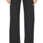 New EB Denim Black Low Rise Lace Up Wide Leg Jeans Women Size 26 Made USA Photo 0