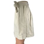 J.Crew Women's Beige Linen Bow Tie Lightweight Mini Flared A Photo 1