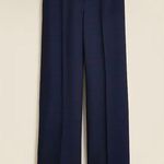 J.Crew NWT Cuffed Wide-leg Trouser Luster Canvas Navy Blue Photo 0
