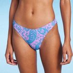 Wild Fable  Cheeky Bikini Bottom - Pink & Blue Paisley Women’s M NWT Photo 0