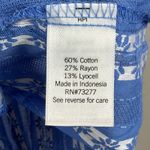 Croft & Barrow  Top Women's 2XL Blue White Floral Embroidered Flutter Sleeve NWT Photo 5