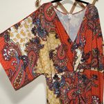 Venus  SUMMERTIME ORANGE MULTI MAXI DRESS Size 3X woman plus size slit in front Photo 2