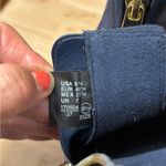 Fioni Navy Blue classic suede look back zipper ankle boots chunky heel booties Size 8.5 Photo 6