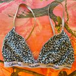 Calvin Klein  grey cheetah animal print triangle bralette Photo 7