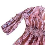 Likely  Rowe Floral Rose Print Ruffle Mini Dress Smocked Waist Size 8 Women's Photo 2