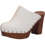 Seychelles  8 Women's Go All Out Clog, Ivory/White Block Heel Platform Stubbed Photo 0