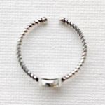 Smiley Face Silver Dainty Ring Photo 3