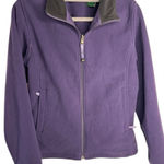 LL Bean Womens Large Fleece Softshell Full Zip Vintage Outdoor Jacket Purple Photo 0