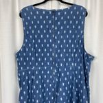 Torrid  Denim Chambray Leaf Print Sleeveless Skater Dress Sz.26W Photo 7