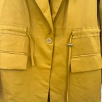 Rachel Zoe  Size Small Long Line Coat Jacket Anorak Style Yellow Gold‎ Pockets Photo 2