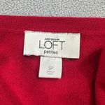 ANN TAYLOR LOFT Petites Knit Top Blouse Womens SP Red Long Sleeve Boat Neck Size undefined Photo 3
