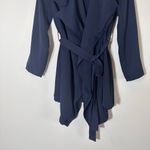 ZARA trench style light weight jacket navy blue size M Photo 3