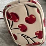 Coach Drawstring Wristlet With Cherry Print - Novelty Leather/Silver/Chalk Multi Photo 5