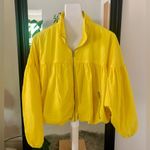 Free People  Now Or Never Yellow Women's Windbreaker Jacket Photo 5