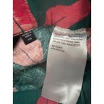 Colleen Lopez XS Skirt Green Pink Leaf Print Button Front Midi Ruched Photo 6