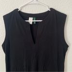 Ralph Lauren Lauren Black V-Neck Sleeveless Shift Mini Dress with Gold Buttons Photo 1