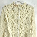 See By Chloe  Bell Sleeve Button Down Knit Sweater, Winter White, size XS Photo 1