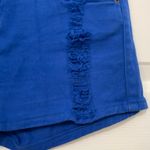 Blu Pepper Bright blue distressed shorts Photo 2
