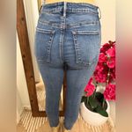 PacSun Blue Ankle Cropped Jeans with Distressed Details Photo 1