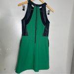 Sea New York‎ Womens Colorblock Sleeveless Leather Trim Dress Green Black Size 2 Photo 6