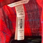 Victoria's Secret Red Plaid Short Sleeve Button Up Sleep Top Size Large New Photo 4