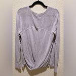 Lululemon  Back To Balance Long Sleeve Sweater Open Back Iced Iris Size 8,10? Photo 5